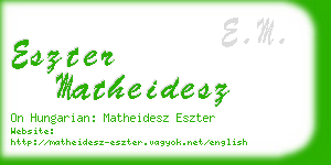 eszter matheidesz business card